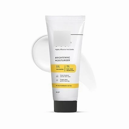 Niacinamide Brightening Face Moisturizer| 5% Niacinamide   1% Kojic Acid   5% Vitamin C | For Dark Spots And Uneven Skin Tone | Brightens & Hydrates | 50 Gm
