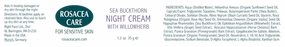 Night Cream - Nourishing, deep moisturizer for rosacea skin (1.2 Oz)