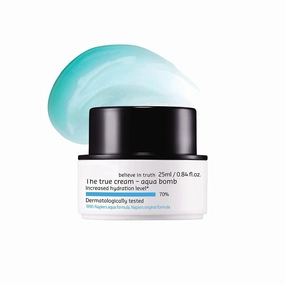 NK SUP believe in truth The True Cream Aqua Bomb, Hydrating Moisturizer For Face | Ultra-Lightweight, Gel-Cream | For Normal, Combination, And Oily Skin Types | Korean Skin Care Products | (25 Ml)