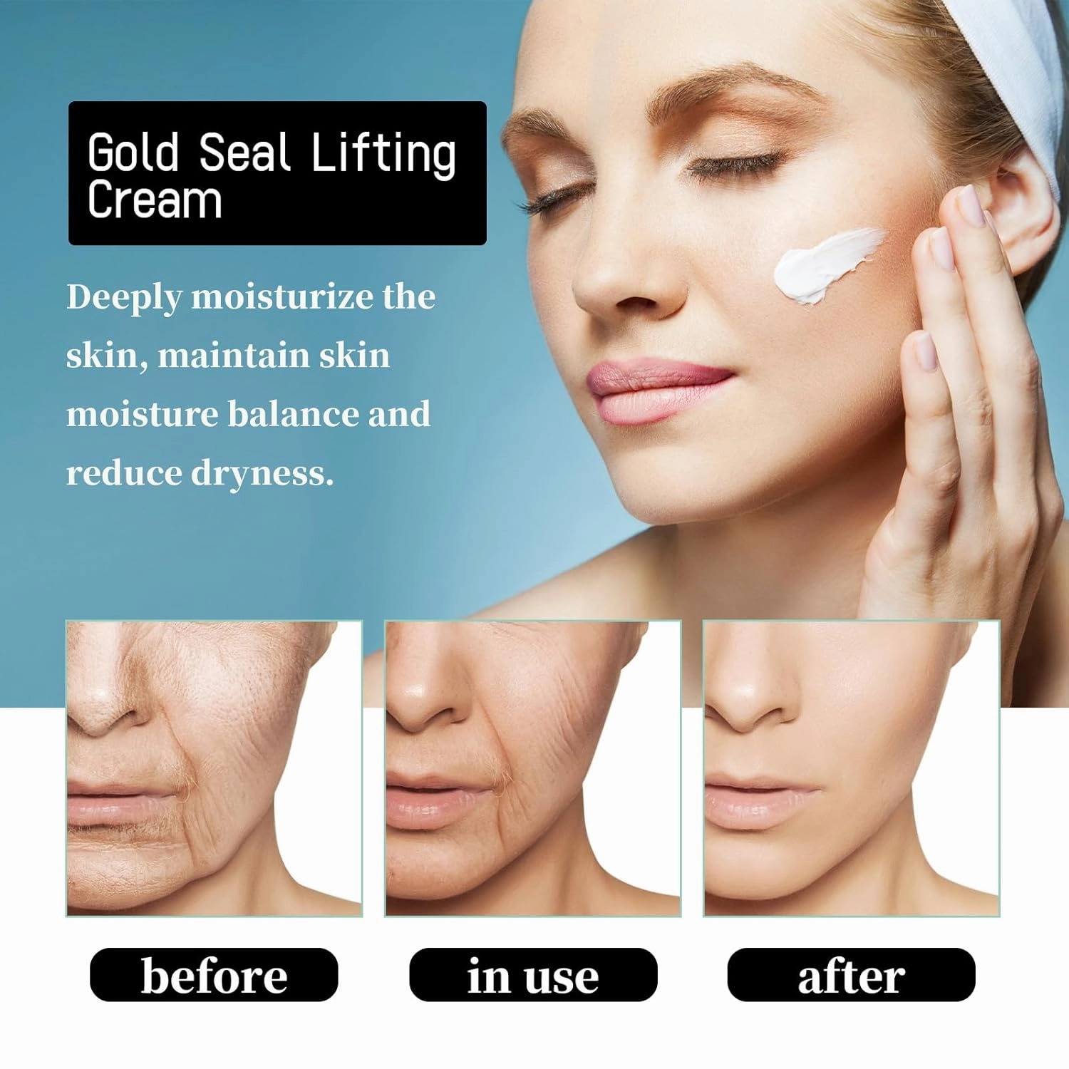 NLK Electric Massage Face Cream – 2-in-1 Facial Moisturizer & Massager with Niacinamide & Squalane – Brightening, Hydrating & Skin-Firming Cream for Busy Men & Women (3 pcs)