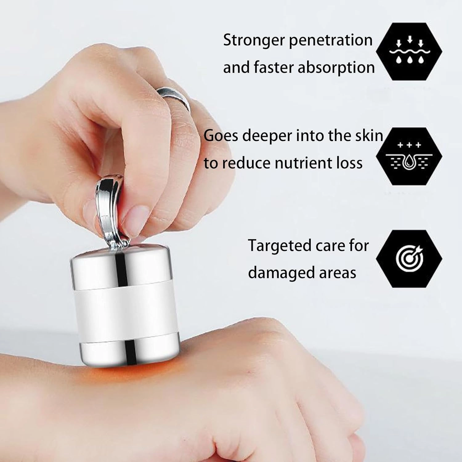 NLK Electric Massage Face Cream – 2-in-1 Facial Moisturizer & Massager with Niacinamide & Squalane – Brightening, Hydrating & Skin-Firming Cream for Busy Men & Women (3 pcs)