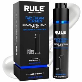No.1 Day Cream, SPF 20, Face Moisturizer for Men, 10-in-1 Men’s Face Cream, Sunscreen, Combination Skin Moisturizer, Men’s Grooming Solution, No Menthol, 50 mL