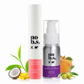 No Bad Stuff - Protect & Quench Duo - Daily Face Moisturizer Spf 20   Day & Night Hyaluronic Cream, Hyaluronic Acid, Vitamin E (3.7 oz)