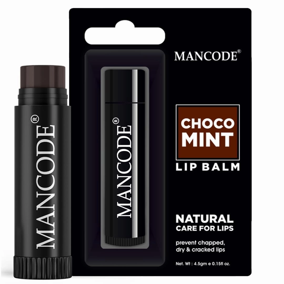 Nourishing Lip Balm - Choco Mint Lip Moisturizer For Dry & Chapped Lips Enriched With Castor Oil, SPF Infused Lip Care Ideal for Men (0.15 Fl Oz)