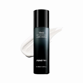 Novo Men's Oil Control & Hydrating Lotion - Lightweight Moisturizer with Niacinamide, Hyaluronic Acid & Herbal Extracts - Locks in Moisture, Smooths Skin, Reduces Dryness for Fresh, Healthy Look