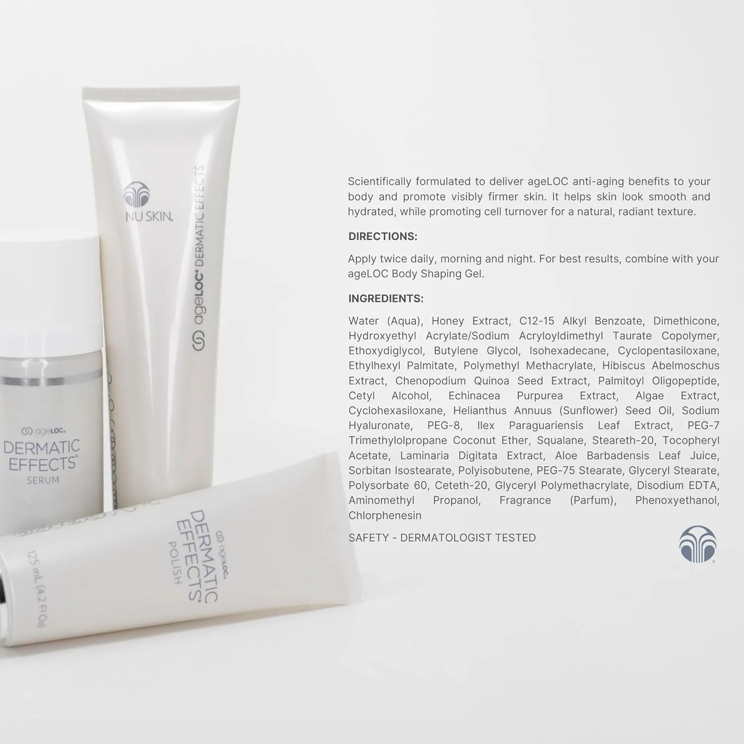 Nu Skin ageLOC Dermatic Effects Body Contouring Lotion | Scientifically Formulated to Deliver ageLOC Anti-Aging Benefits for Visibly Firmer, Hydrated Skin | 1 Pack
