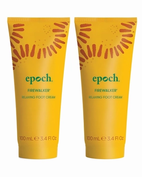 Nu Skin Epoch Fire walker Foot Cream | Infused with Hawaiian Ti Leaf & Babassu Oil | Soothes Tired Feet | Relaxing & Moisturizing Making it Travel Essentials | Foot Care | 100 ml | 2 Pack