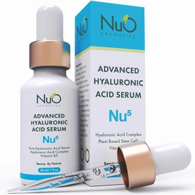 nuorganic Hyaluronic Acid   B5   Plant Stem Cells: Skin Feels Hydrated, Plumper, Dewy and Rejuvenated - PhytoCellular Science   Multi Molecular   100 Hour Hydration   Better Skin in 7 Days
