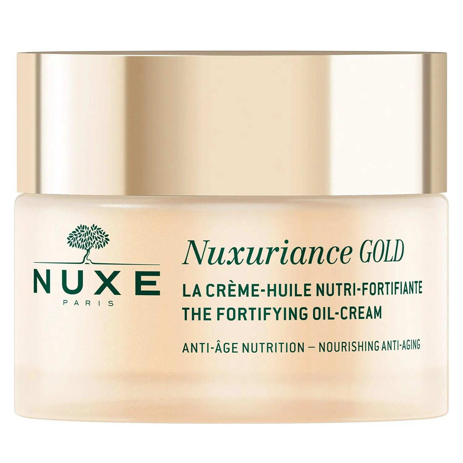 NUXE Nuxuriance Gold Nutri-Fortifying Oil-Cream, Anti-Aging, Redensifying, Illuminating Face Moisturizer with Hyaluronic Acid & Nutri-Restorative Complex, 1.7 Fl Oz
