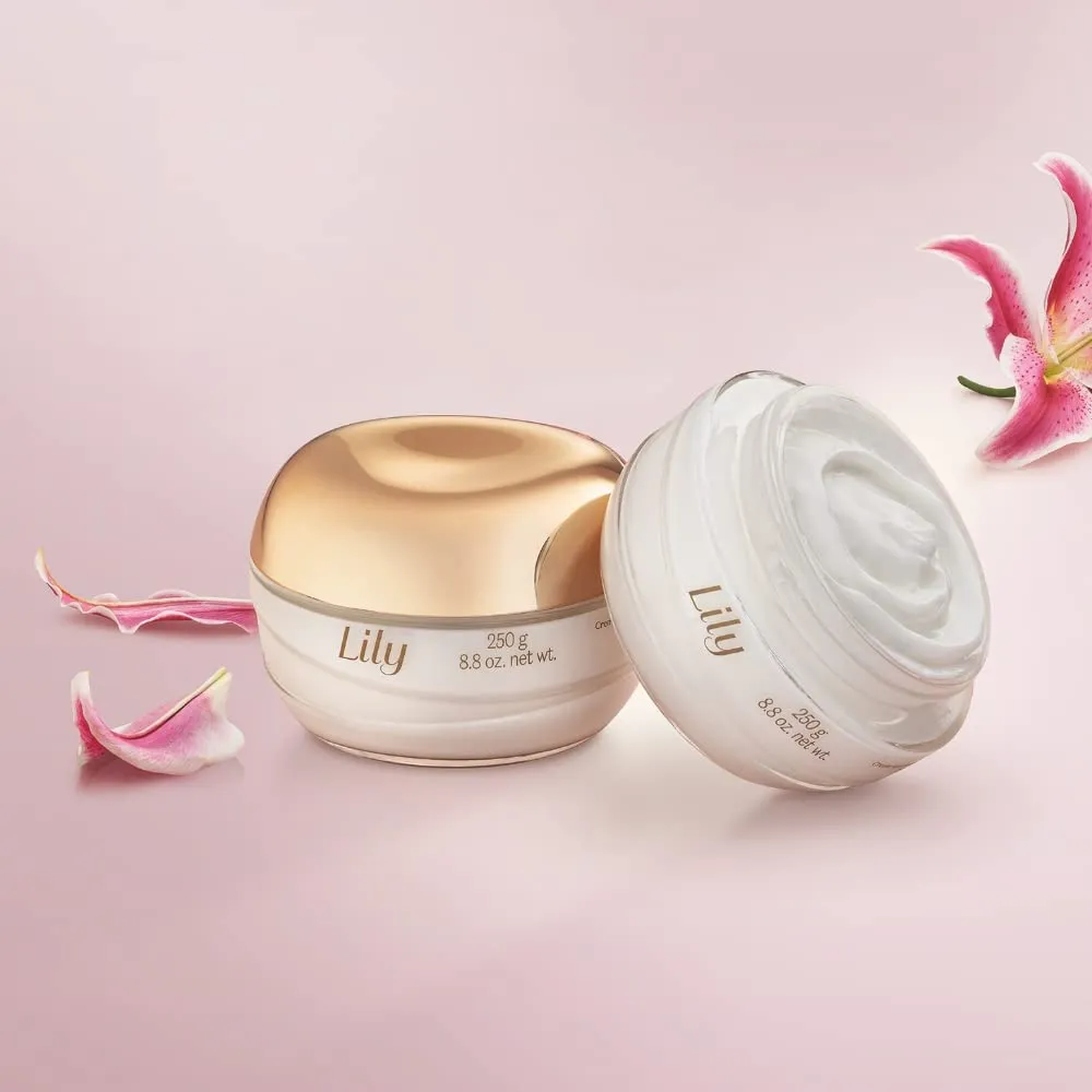 O Boticário Lily Satin Hydrating Body Cream, 24 Hour Fragranced Body Butter for Dry Skin, 8.8 Ounce