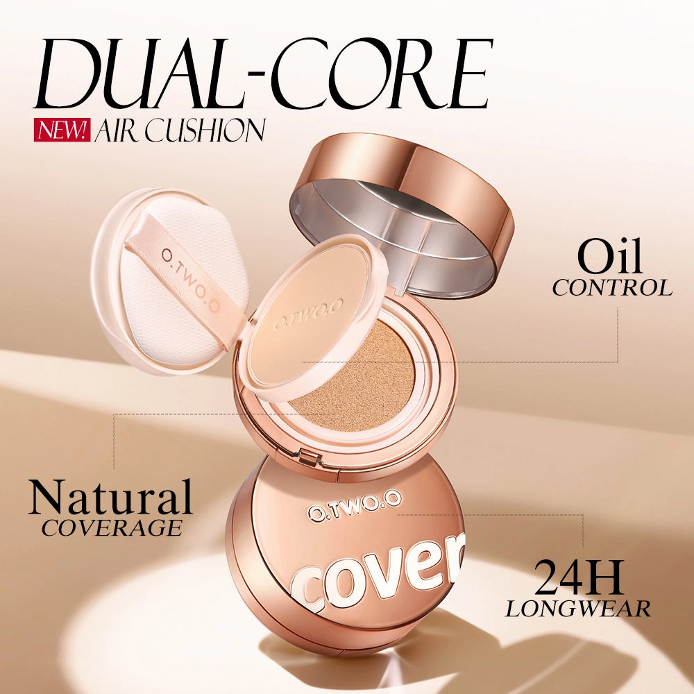 O.TWO.O 2024 New Arrival Full Coverage Cream Foundation 2-in-1 Setting Powder BB Cushion High Quality