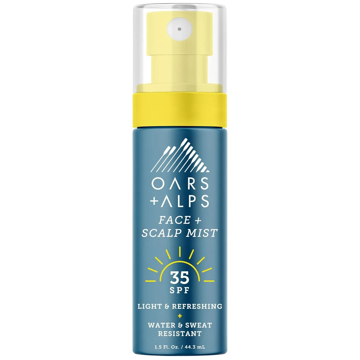 Oars   Alps Face & Scalp Sunscreen Spray Mist, SPF 35 Facial & Hair Sunscreen, Protects from Blue Light, Incfused with Aloe Vera   Cucumber, Water & Sweat Resistant, Summer Splash Scent, 1.5oz