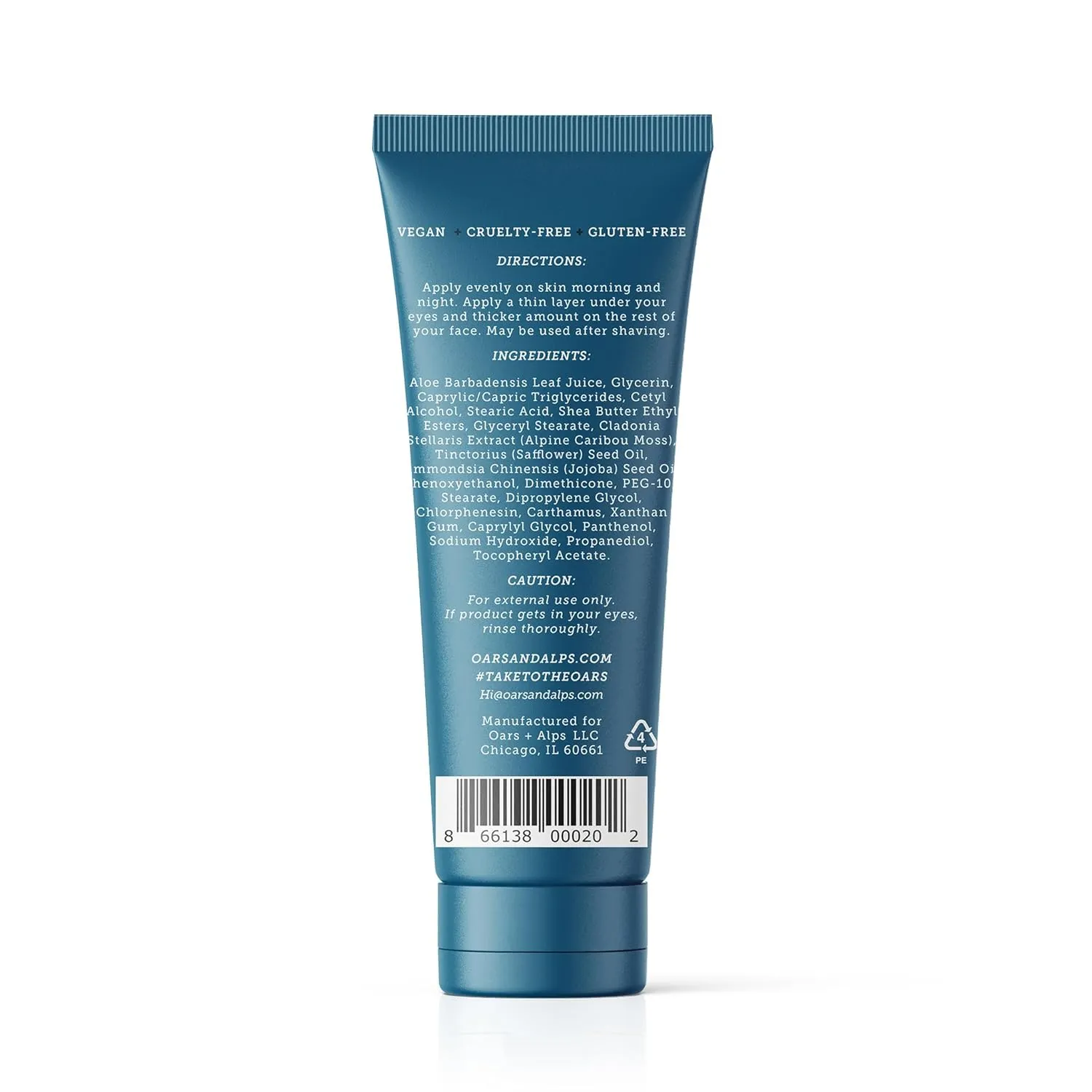 Oars   Alps Face Moisturizer and Eye Cream, Dermatologist Tested Skin Care Infused with Aloe Leaf Juice and Vitamin E, TSA Friendly, 2.5 Fl Oz, 2 Pack