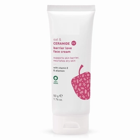 Oat & 1% Ceramide Barrier Love Face Cream | Repairs, Strengthens & Maintains Skin Barrier | Moisturizer with Vitamin E & Allantoin | For Normal, Dry Skin | Women & Men | 50 g