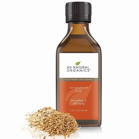 Oat Oil for Skin and Hair - Organic Cold Pressed Avena Sativa Kernal Oil, Moisturizing Face & Body Oils for Eczema, Scars & Dry Skin - Soap Making, Cleansing & Hydration, 100ml