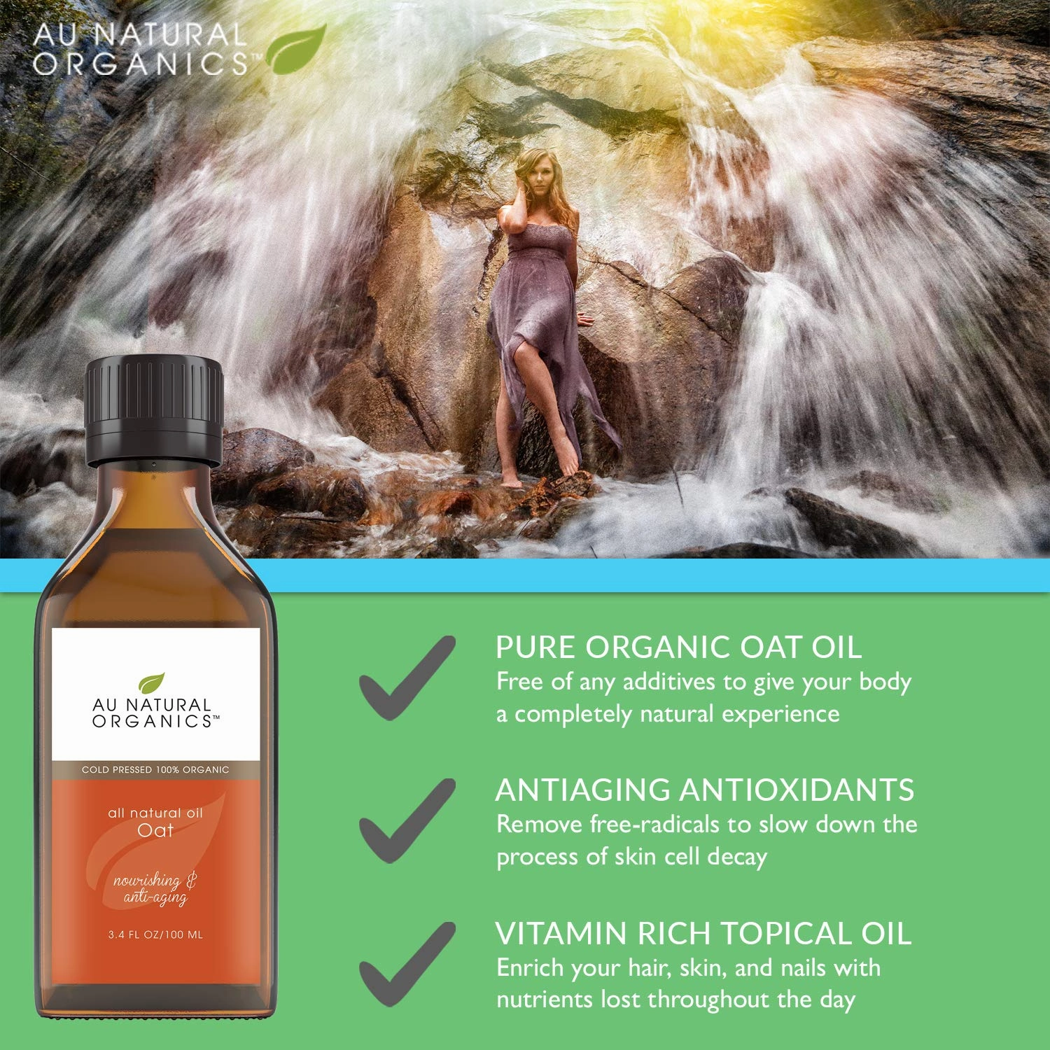 Oat Oil for Skin and Hair - Organic Cold Pressed Avena Sativa Kernal Oil, Moisturizing Face & Body Oils for Eczema, Scars & Dry Skin - Soap Making, Cleansing & Hydration, 100ml