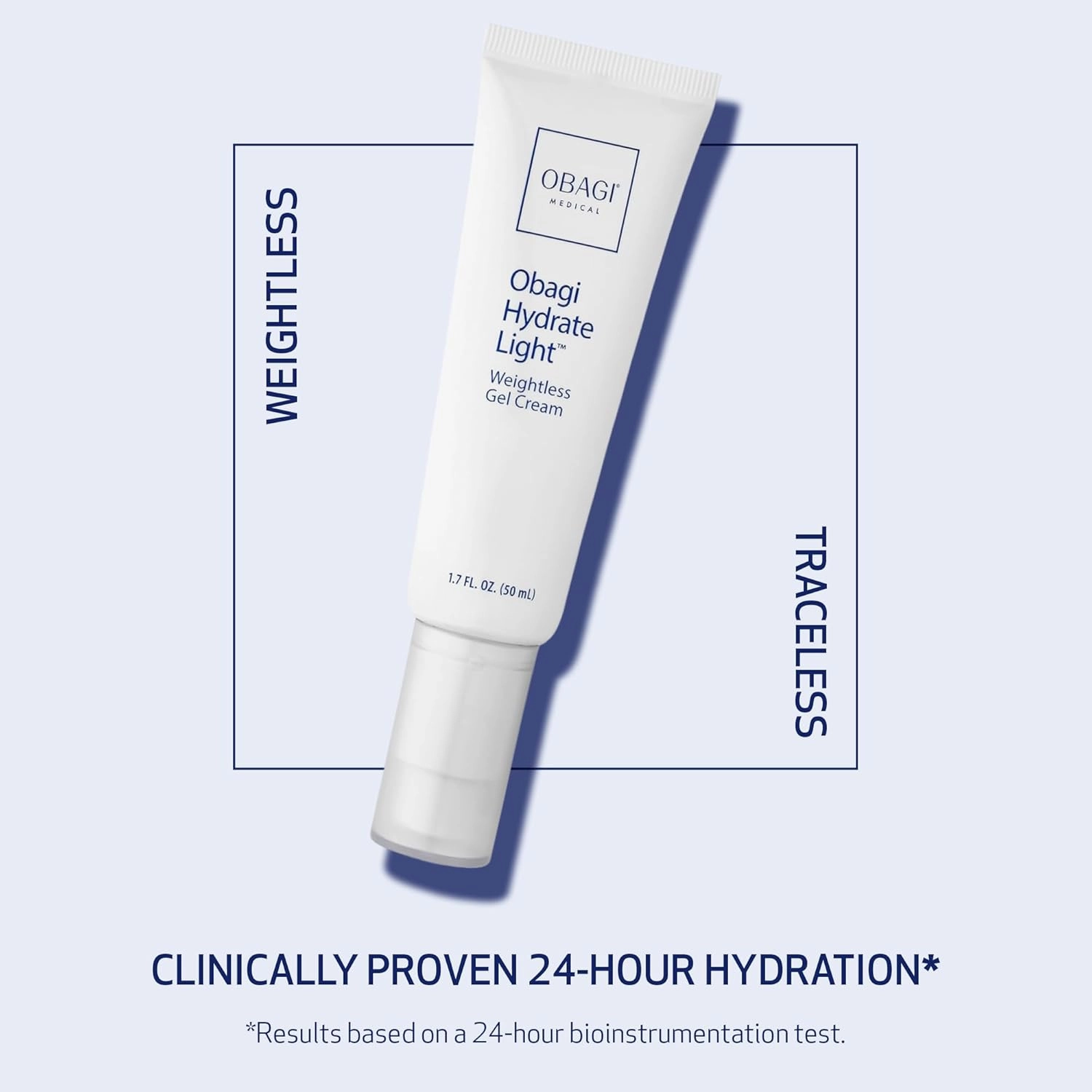 Obagi Hydrate Light Oil-Free Moisturizer – Fast-Absorbing, Lightweight Gel for Acne-Prone Skin – Non-Comedogenic, Hypoallergenic with Soothing Niacinamide, Glycerin & Ceramides for 24-Hour Hydration