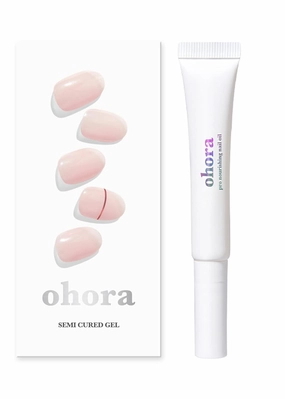 ohora Pro Nourishing Nail - Oil-based Cuticle Moisturizer   Semi Cured Gel Nail Strips (N Basic Nails no.11) Bundle
