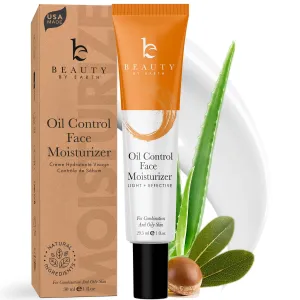 Oil Control Face Moisturizer - USA Made with Natural & Organic Ingredients, Lightweight and Mattifying Moisturizer for Oily & Acne Prone Skin, Face Cream with Niacinamide and Hyaluronic Acid