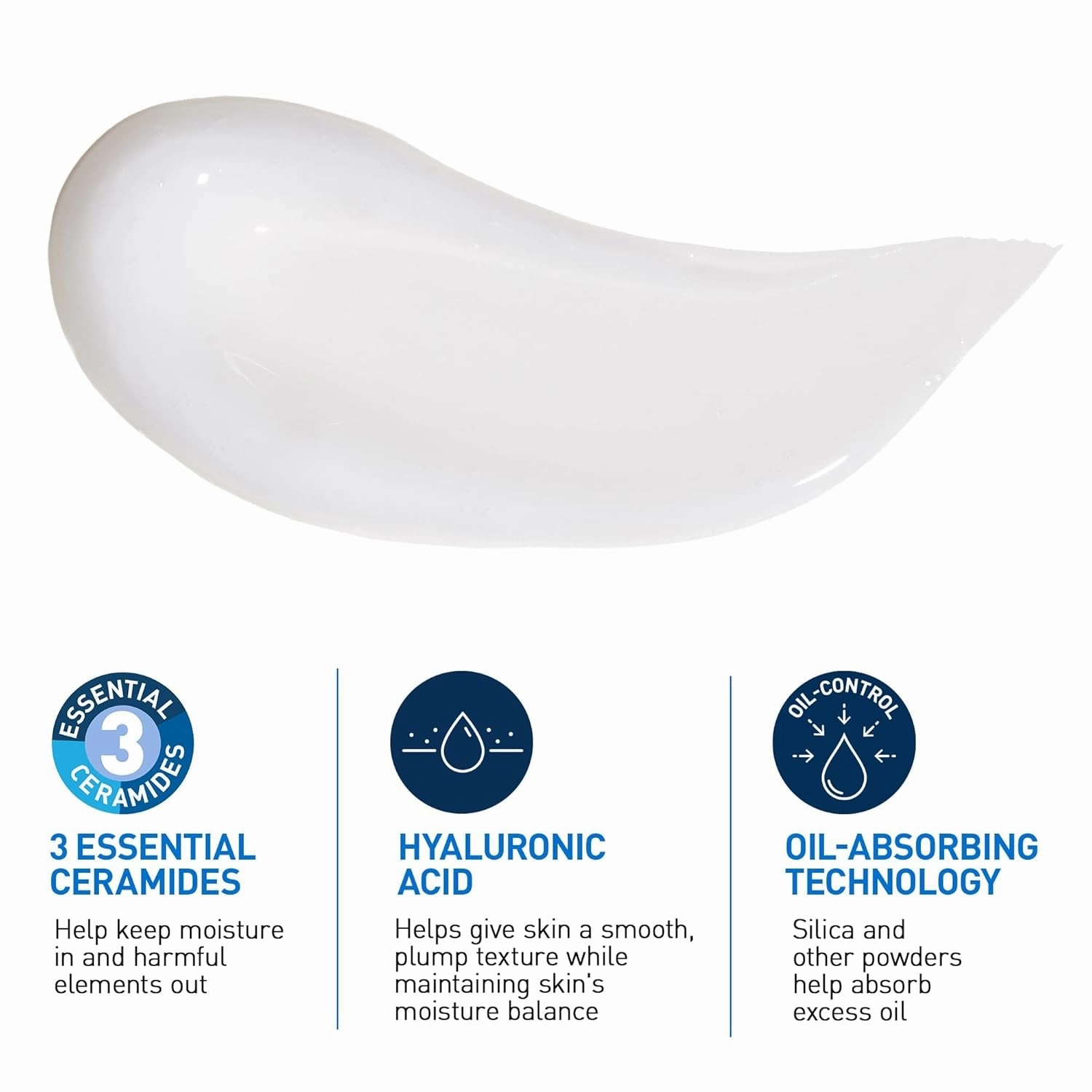 Oil Control Moisturizing Gel-Cream, Face Moisturizer for Oily Skin, Niacinamide, Hyaluronic Acid & Oil Absorbing Technology to Rebalance Oily Skin, Non-Comedogenic, Fragrance Free & Oil-Free