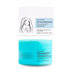 Oil-Free Gel Moisturizer for Face | Hyaluronic Acid, Niacinamide, Betaine, Marine Algae| Boosts Hydration, Brightens Skin, Soothes Acne| Lightweight for Oily, Acne-Prone Skin |Men & Women-100g