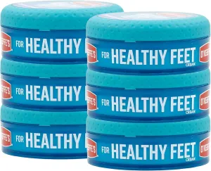 O'Keeffe's for Healthy Feet Foot Cream; Guaranteed Relief for Extremely Dry; Cracked Feet; Instantly Boosts Moisture Levels; 3.2 Ounce Jar; (Pack of 6)