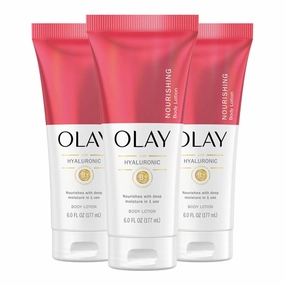 Olay Nourishing & Hydrating Hand and Body Lotion with Hyaluronic Acid, 6 fl oz tube (Pack of 3)