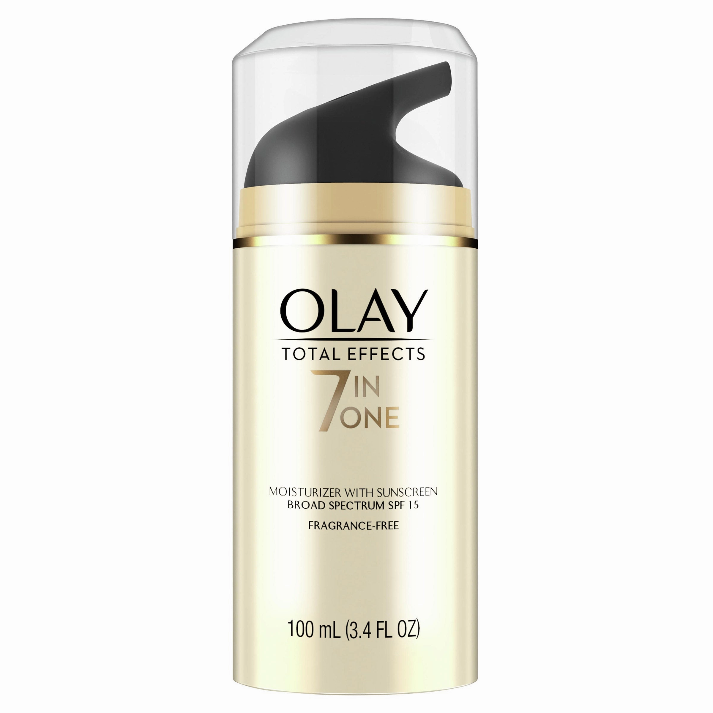 OLAY Total Effects 7-In-1 Moisturizer SPF 15 Fragrance Free, 3.4 Fl Oz  | Moisturizer With Sunscreen