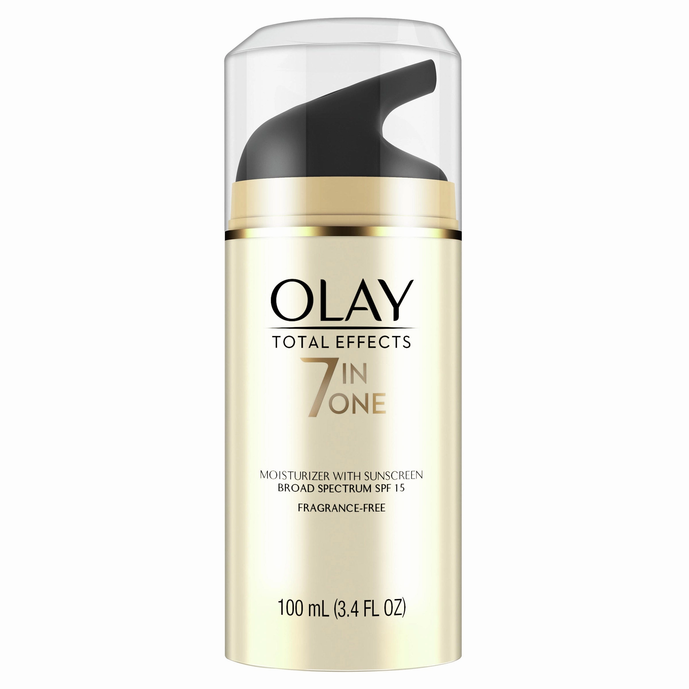 OLAY Total Effects 7-In-1 Moisturizer SPF 15 Fragrance Free, 3.4 Fl Oz  | Moisturizer With Sunscreen