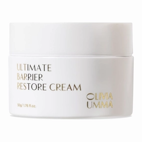 Olivia Umma Ultimate Barrier Restore Cream Korean Skincare - Hydrating Face Moisturizer with Hyaluronic Acid - Anti-Wrinkle , Skin Barrier Repair & Moisture Locking For Dry & Sensitive Skin - 50g