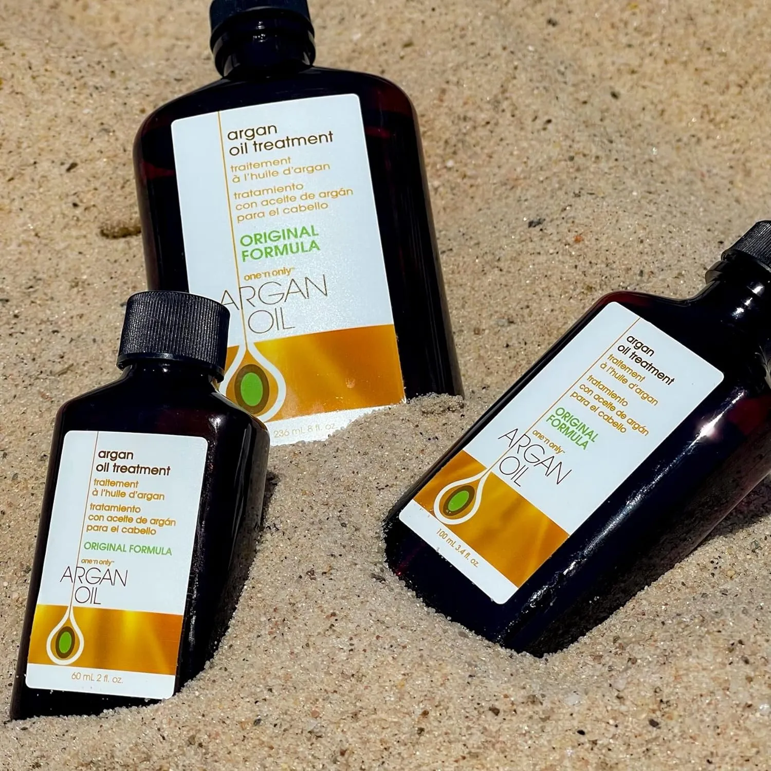 One 'n Only Argan Oil Hair Treatment, Helps Smooth and Strengthen Damaged Hair, Eliminates Frizz, Creates Brilliant Shines, Non-Greasy Formula, 8 Fl. Oz (3 Pack)