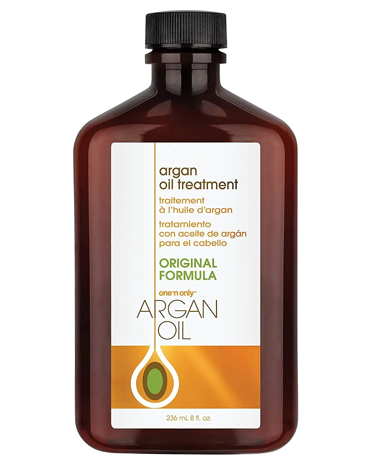 One 'n Only Argan Oil Hair Treatment, Helps Smooth and Strengthen Damaged Hair, Eliminates Frizz, Creates Brilliant Shines, Non-Greasy Formula, 8 Fl. Oz