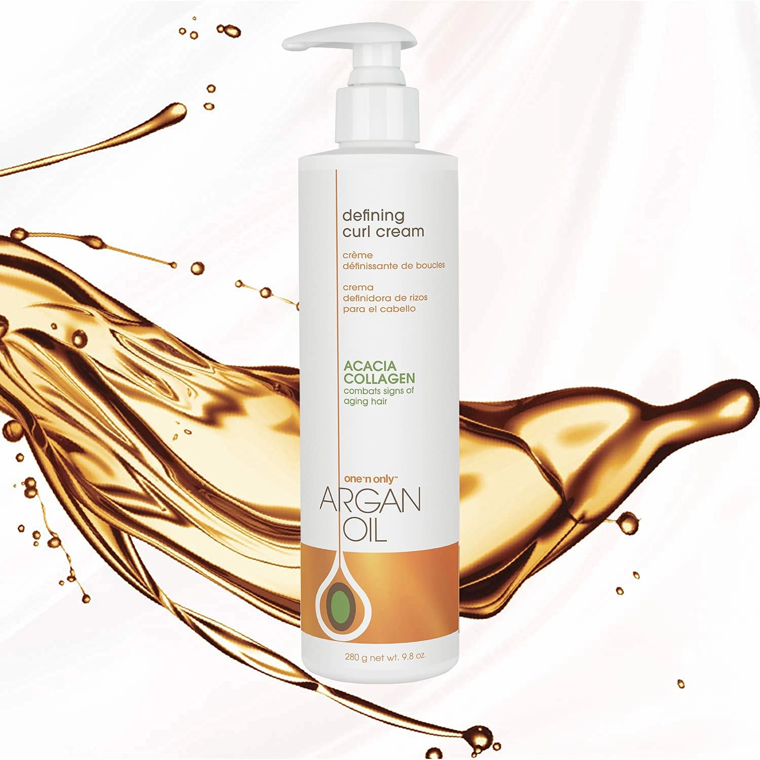 One 'n Only Defining Curl Cream with Argan Oil, Leave-in Conditioning Cream, Defines and Leaves Strong Curly Hair, Enhances Shine and Hydrates Without Sticky Residue, 9.8 Ounces (2 Pack)