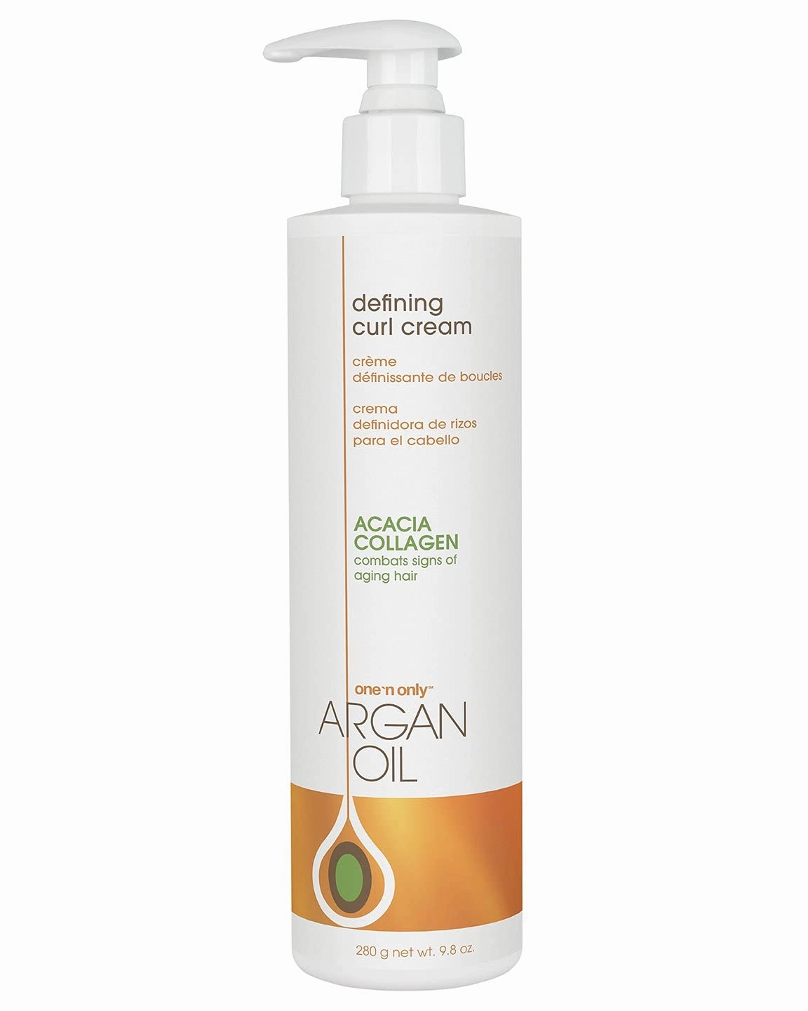 One 'n Only Defining Curl Cream with Argan Oil, Leave-in Conditioning Cream, Defines and Leaves Strong Curly Hair, Enhances Shine and Hydrates Without Sticky Residue, 9.8 Ounces (3 Pack)