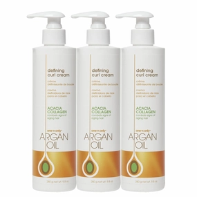 One 'n Only Defining Curl Cream with Argan Oil, Leave-in Conditioning Cream, Defines and Leaves Strong Curly Hair, Enhances Shine and Hydrates Without Sticky Residue, 9.8 Ounces (3 Pack)