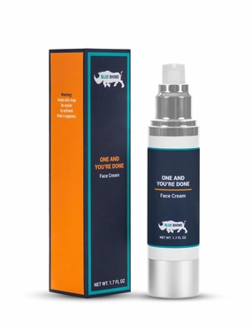 One and You're Done Mens Face Cream 1.7 Fl. Oz Scentless, Everyday Use, Non-Greasy, Facial Moisturizer