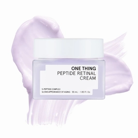 ONE THING Peptide Retinal Cream, Vitamin A, Faster Acting than Retinol, Retinaldehyde Anti Aging Face Cream, Smooths Wrinkles, Refines Pores and Improves Elasticity, Korean Skincare 1.85 fl.oz, 55ml