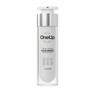 OneUp 6-in-1 Daily Face Cream – Lightweight, Fast-Absorbing Moisturizer with Niacinamide & Beet Root – Clean Beauty Formula with Precision Pump for Hydration & Skin Barrier Support – 1.7 fl oz