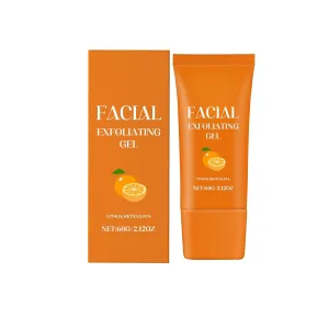 Orange Exfoliating Gel, Moisturizer Face Body Scrub Gel,Deep Cleansing Moisturizing,Natural Orange Peeling Face Scrub (3 Pcs)
