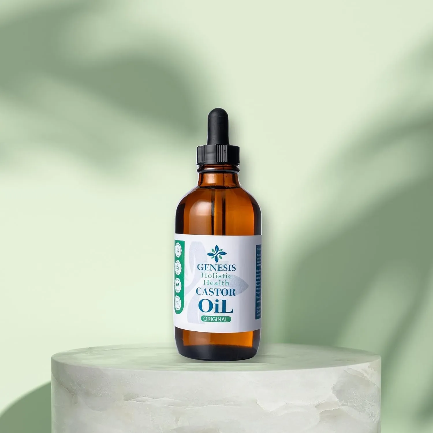 Organic Castor Oil – 100% Pure, Cold Pressed, Hexane Free – Nourishing Hair & Skin Oil – Eyelash & Eyebrow Growth, Deep Moisturizer – 4 oz Glass Bottle