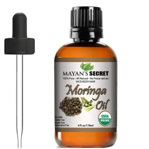 Organic Moringa Energy Oil 100% Pure Moringa Seed Oil from Rejuvenate Dull Skin - Great for Hair and Face, Botanical Anti-aging Beauty - Great for Cuts, Rashes, Burns - Pure, Undiluted-