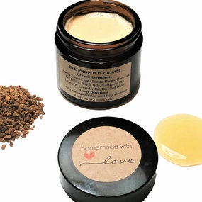 Organic Bee Propolis Honey Face Cream with Bee Pollen & Royal Jelly, Anti-Aging Face Cream, Skin Moisturizer, All Skin Types - 1 ounce