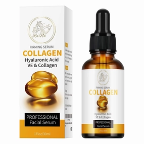 Organic Collagen Hyaluronic Acid with Vitamin E Facial Serum, Lifting, Moisturizer, Whitening, Nourishing
