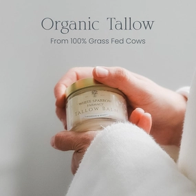 Organic Grass Fed Tallow Balm - (Lavender & Honey) Organic Tallow from Grass Fed Cows & All Organic ingredients. For Face and Body. (2.0 oz)…