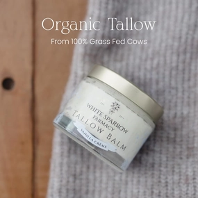 Organic Grass Fed Tallow Balm - (Vanilla Crème) Organic Tallow from Grass Fed Cows & All Organic ingredients. For Face and Body. (2.0 oz)…