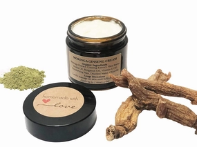 Organic Moringa Ginseng Face Cream with Bergamot & Vitamin E Oil, Face Moisturizer, Anti Aging Cream, Ginseng Cream, Skin Moisturizer, VEGAN (0.5 oz)