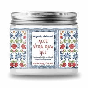 Organic Nisha.anii Aloe Vera Gel 200g – Pure & Natural | For Face, Hair & Skin | No Parabens, Fragrance or Color | Soothing & Hydrating