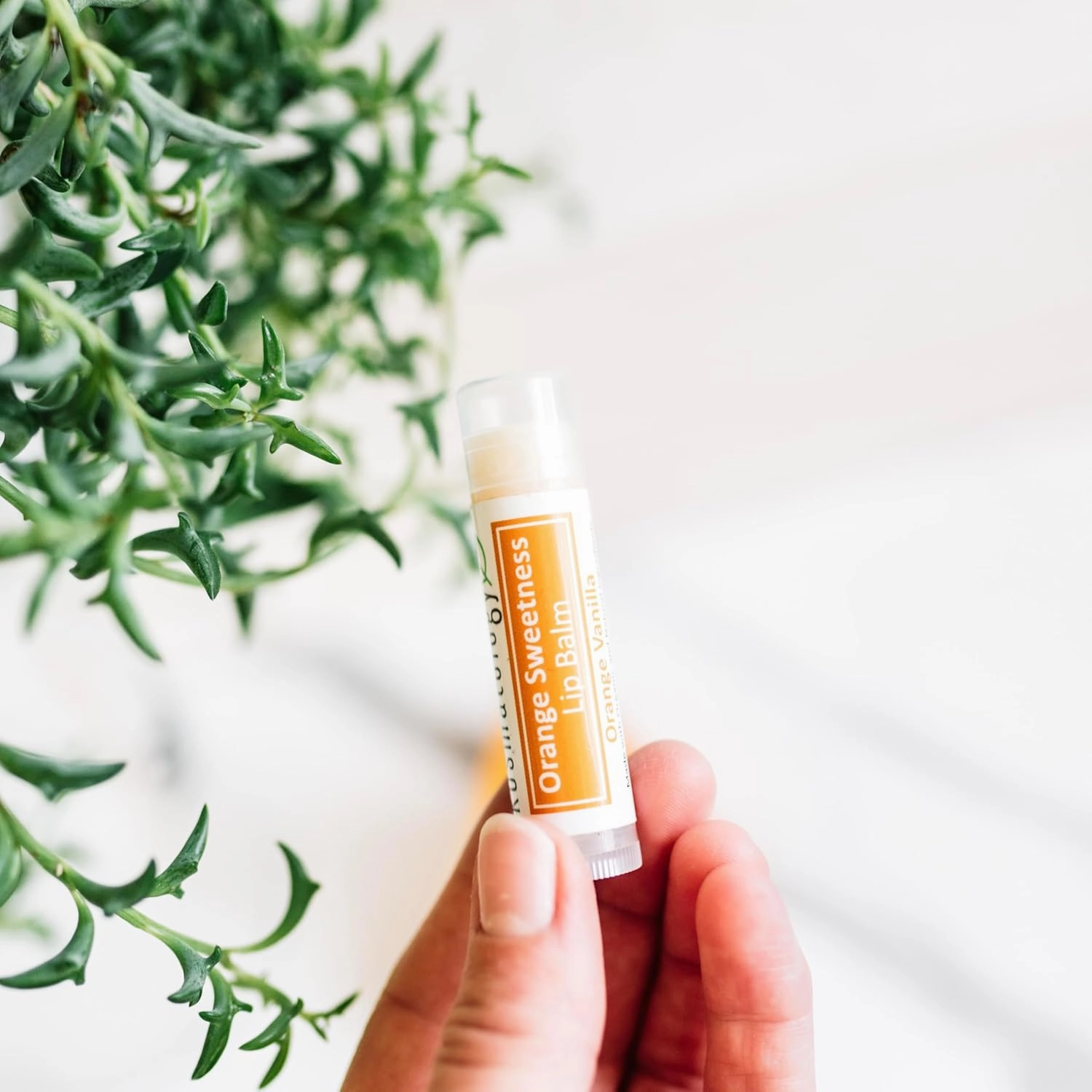 Organic Orange Vanilla Lip Balm - Orange Sweetness 4 Pack | Beeswax Free | Vegan | 100% Natural Moisturizer for Cracked & Dry Lips