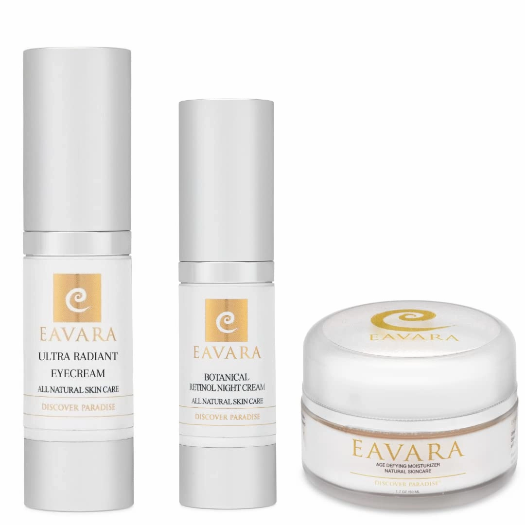 Organic Retinol Night Cream, Anti Aging Eye Cream, and Daily Moisturizer Cream