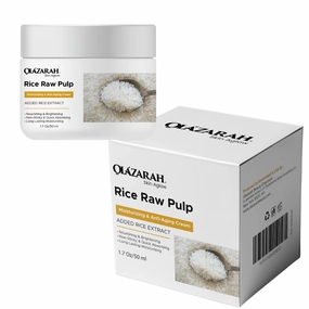 Organic Rice Raw Pulp Facial Moisturizer for Women - Nourishing and Hydrating Day Cream with Anti-Aging Benefits - Suitable for All Skin Types - Natural Radiance and Vitality, 2 fl. oz